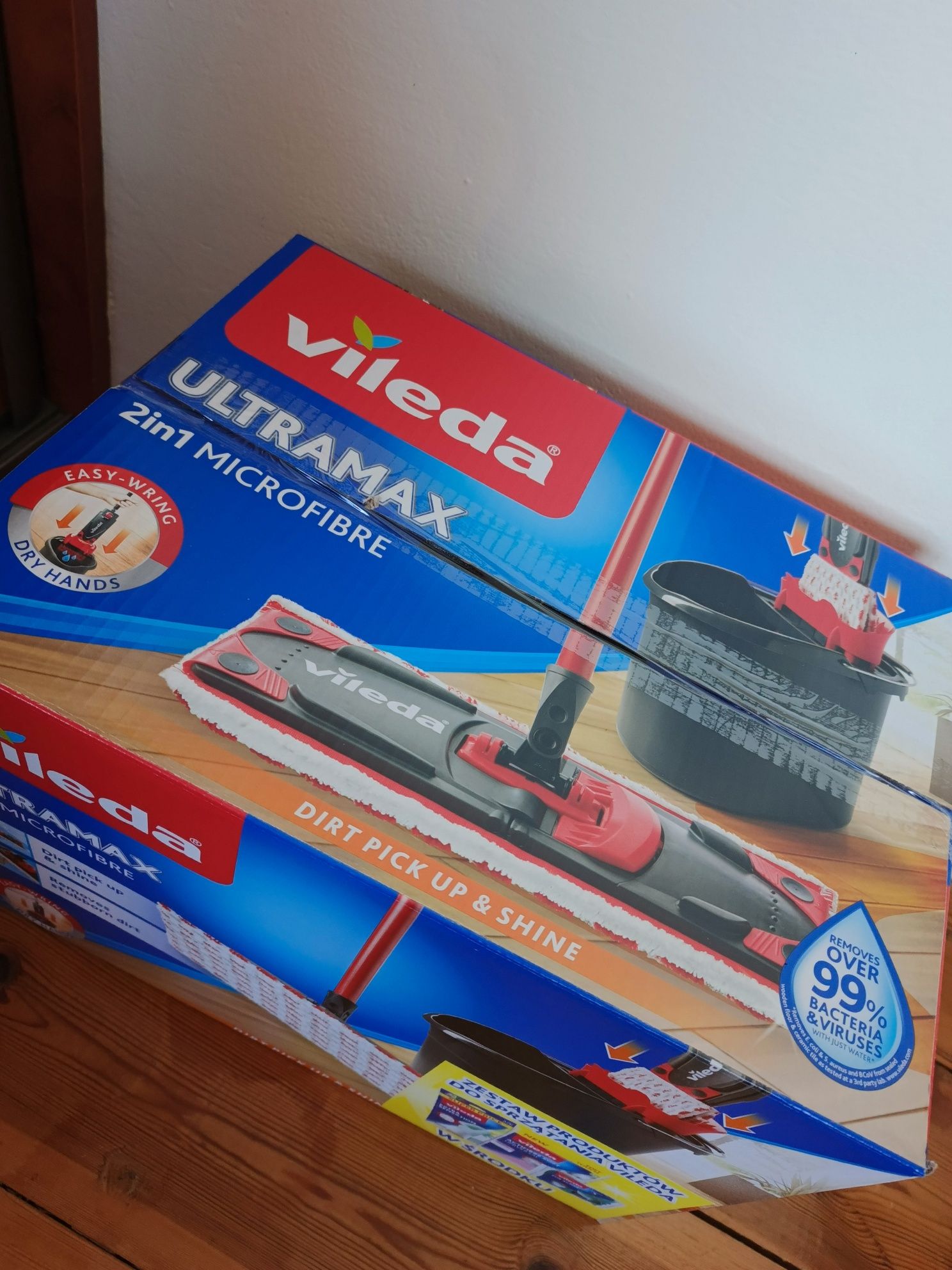 Vileda ultramax mop plus zestaw ścierek do sprzątania nowy zapakowany