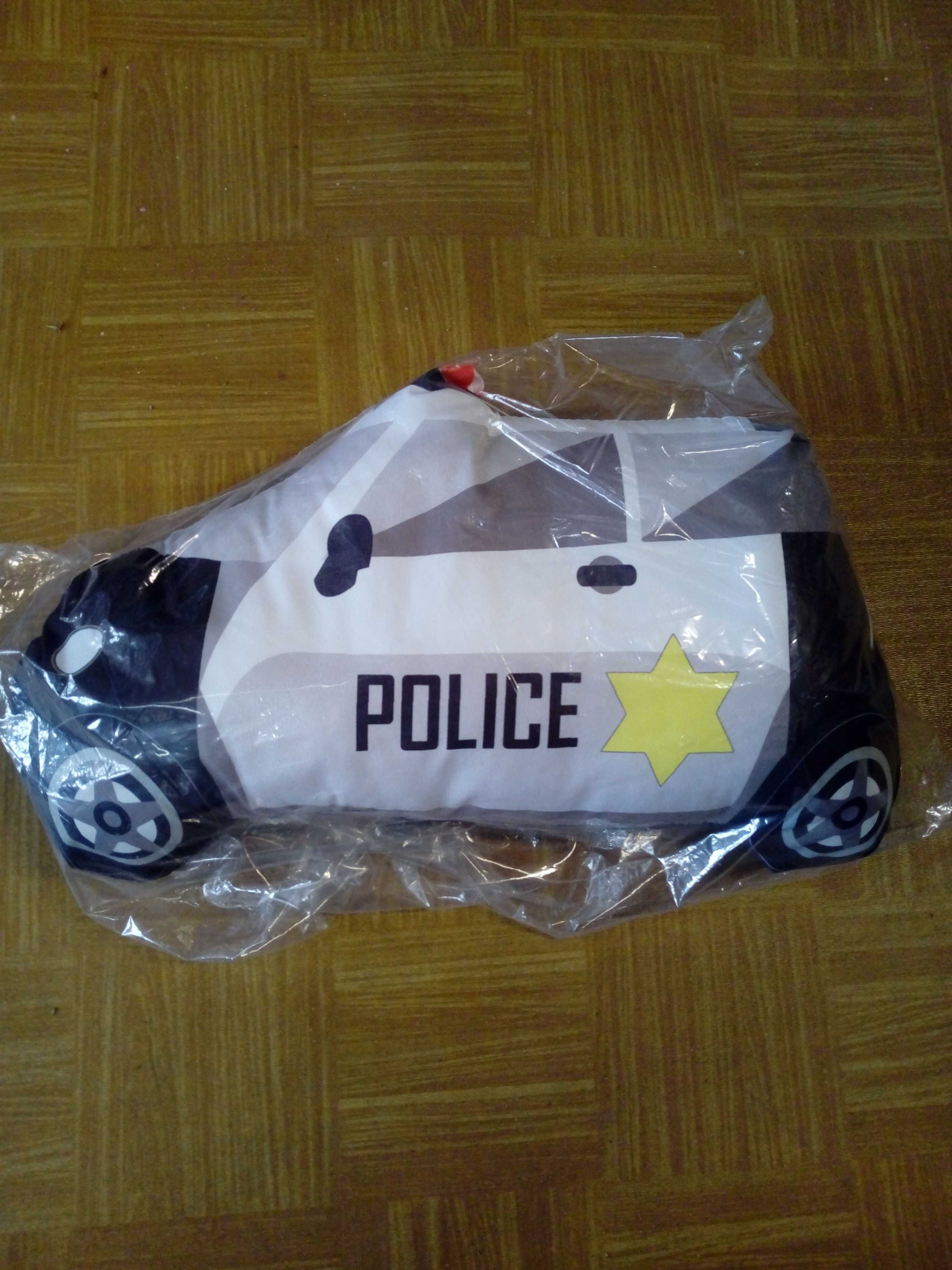 Radiowóz samochód policyjny dla dzieci poduszka maskotka