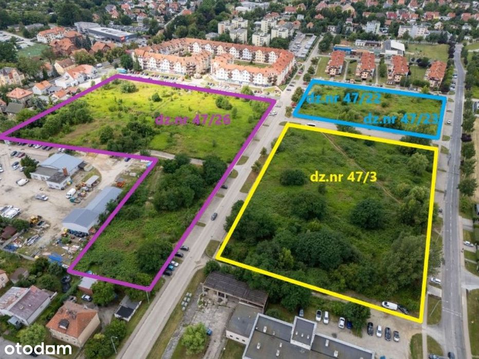 Pakiet 4 działek inwestycyjnych 4,59 ha – MPZP mieszkaniowo-usługowy