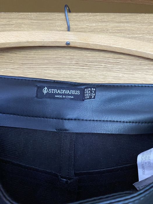 Spodnie woskowane wide leg