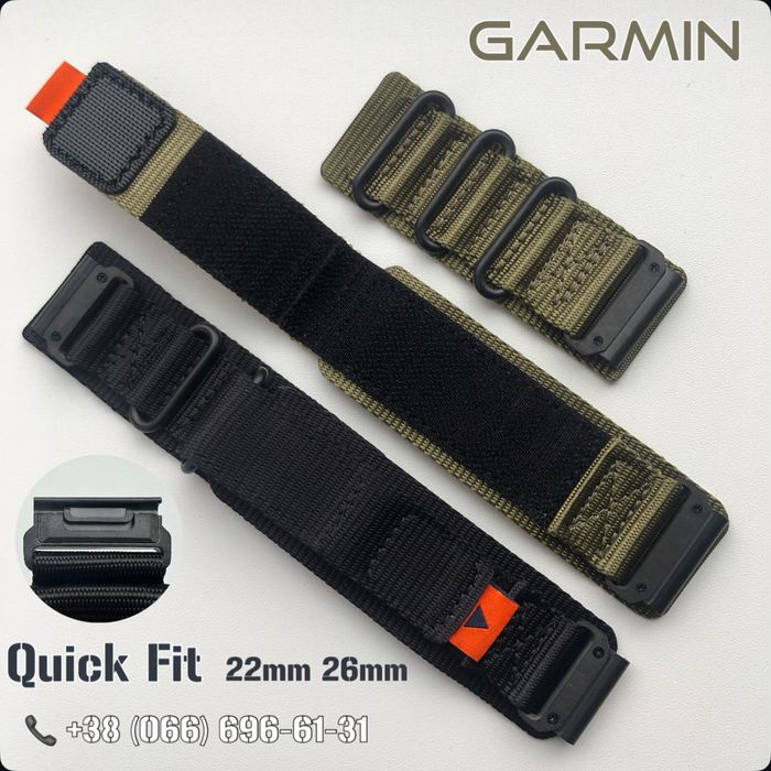 Нейлоновий ремінець на годинник Garmin quick fit 22 мм 26 мм браслет
