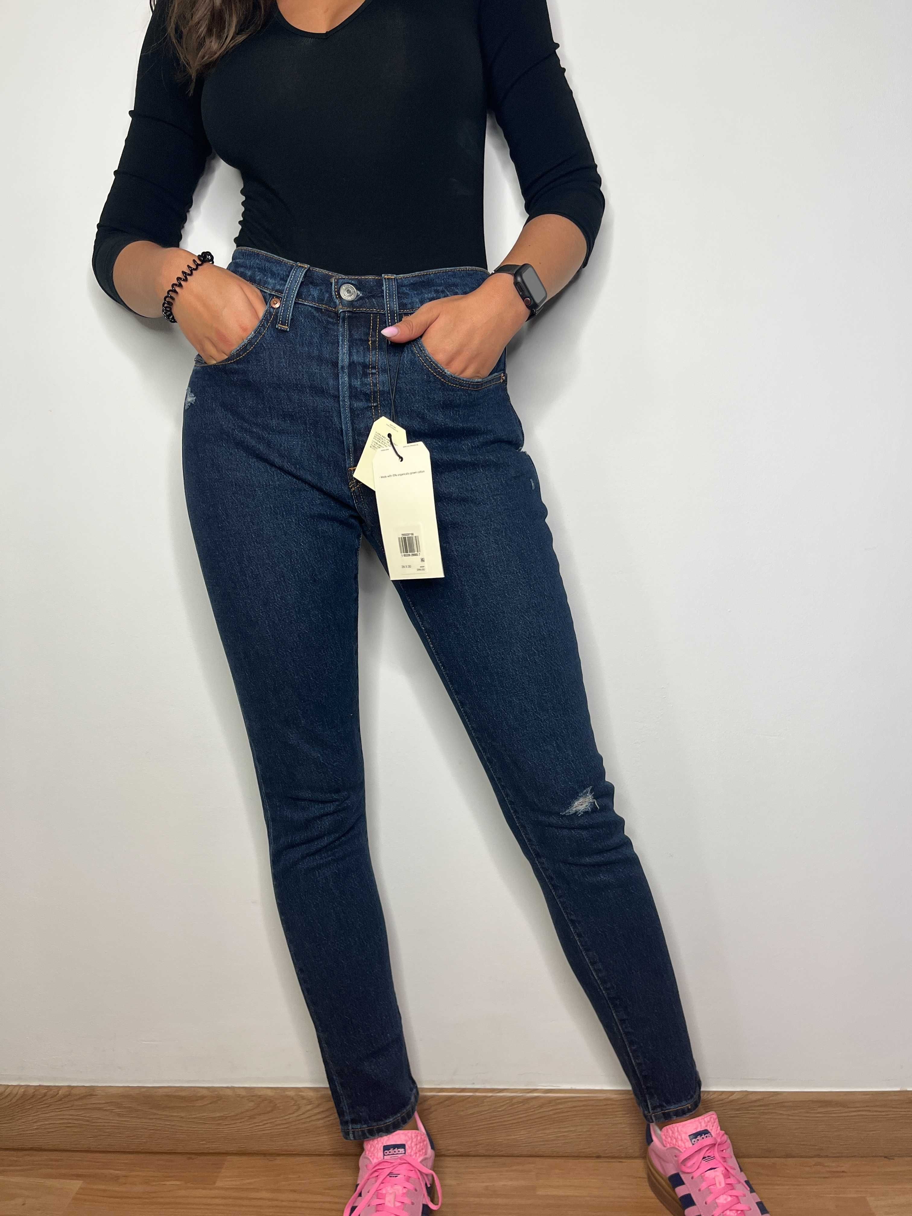 Nowe spodnie dżinsowe jeansy Levi's 501 skinny premium W26