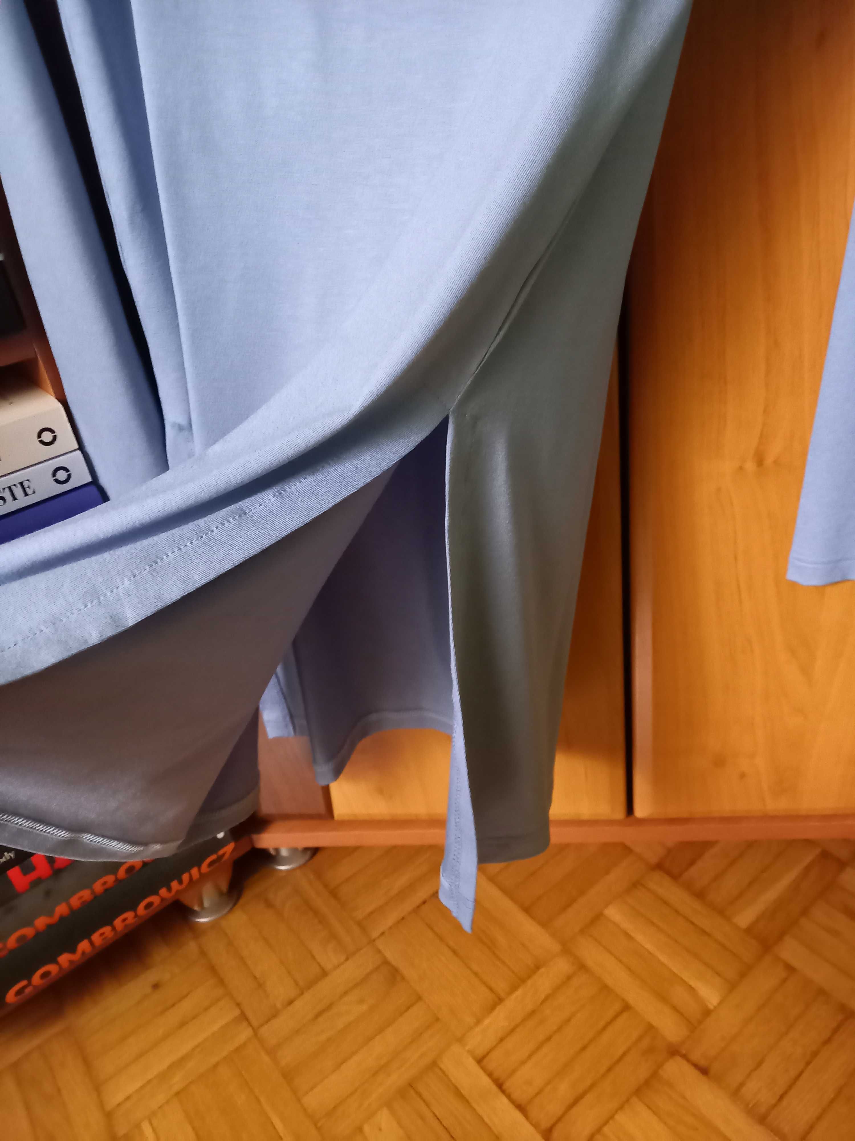 Długa bluzka błękitna - Ryba - rozmiar S - nieużywana, z metką