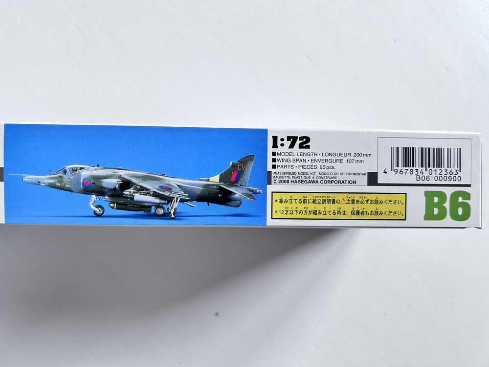 Samolot Harrier GR Mk.3 model do sklejania Hasegawa 00236