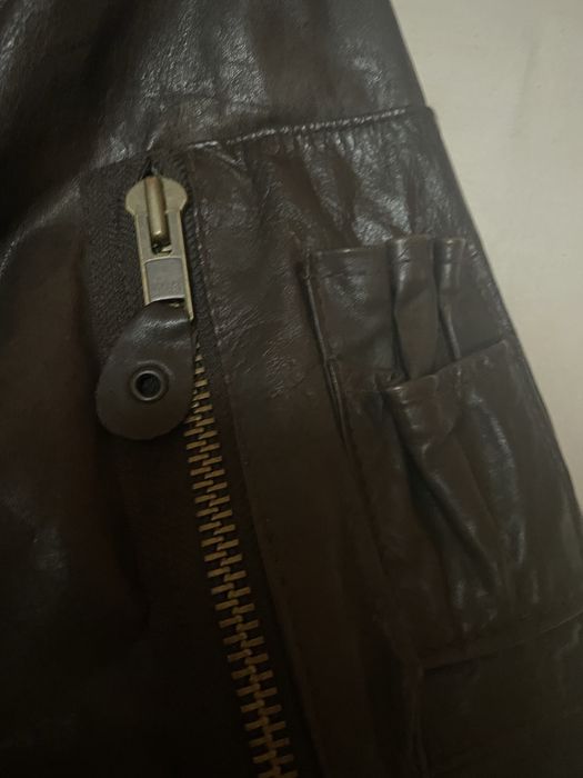 XL на 90-100 кг Кожаная куртка  Пилот Бомбер
