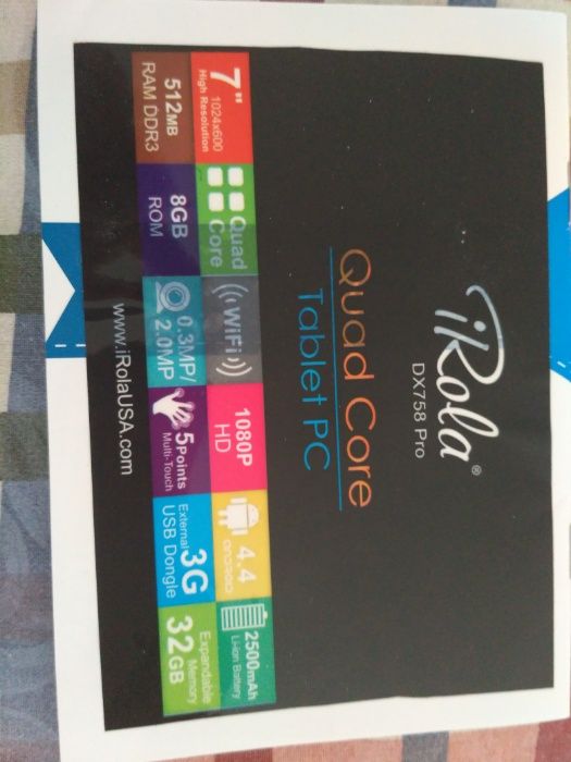 Продам планшет iRola Dx758 Pro Tablet PC 7''