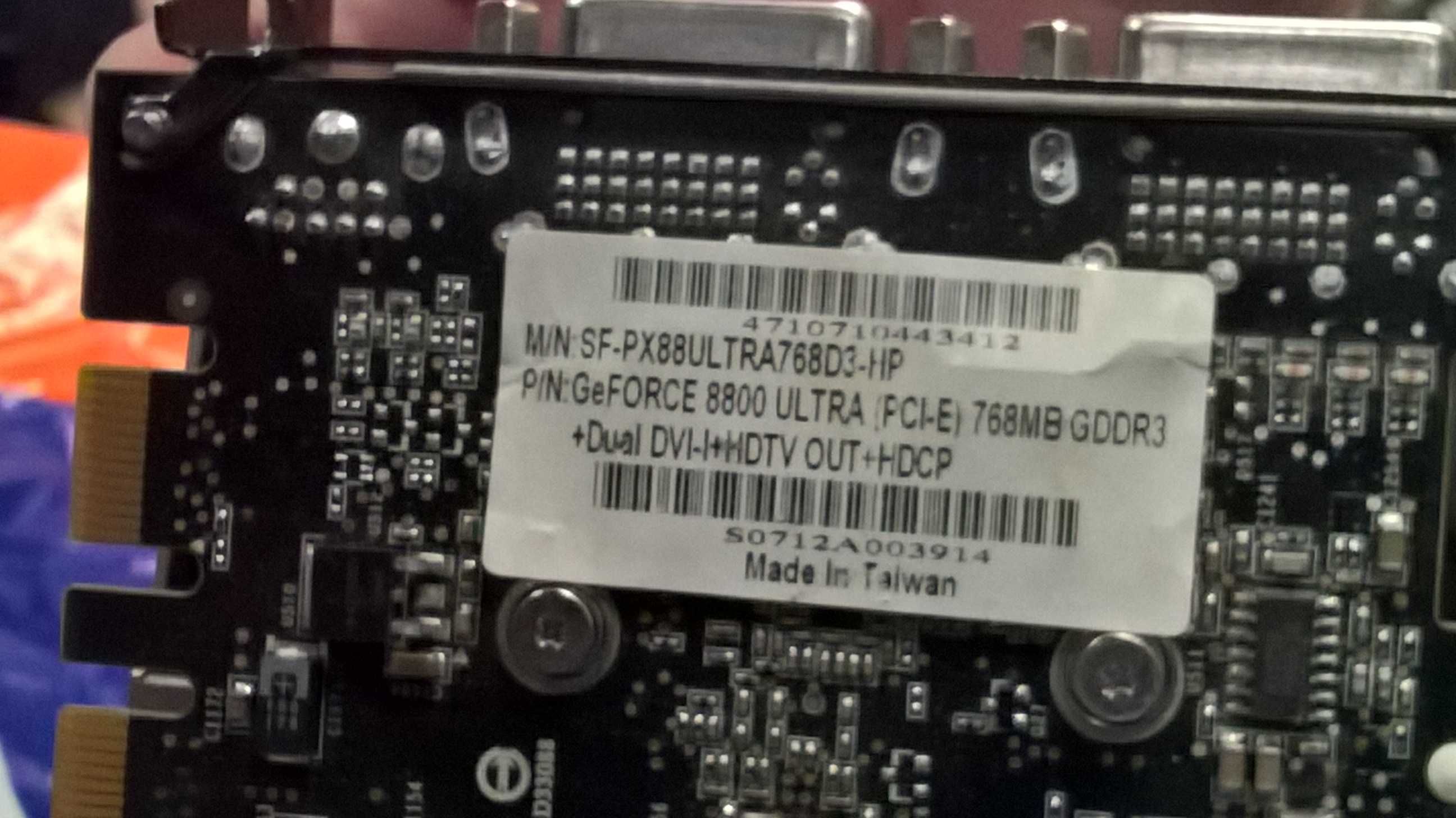 Sparkle GeForce 8800 Ultra GTX 768MB GDDR3 PCI-E