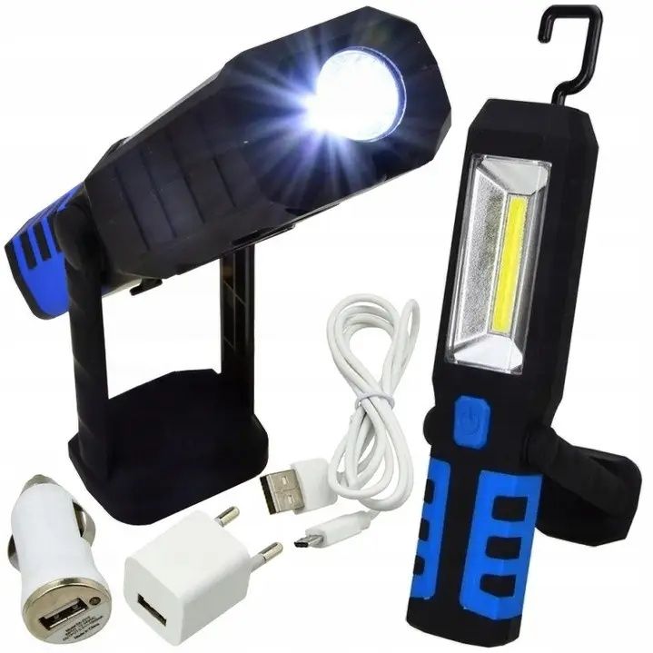 Ліхтар акумуляторний світлодіодний LED Flashlight з магнітом і гачком