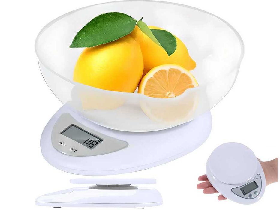 WAGA KUCHENNA ELEKTRONICZNA Cyfrowa Z Misą Miska 5kg LCD  Dokładna