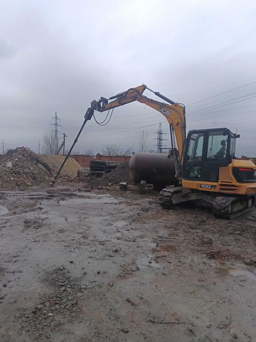 Послуги екскаватора, міні-екскаватора, гідромолот, ямобур, трал.