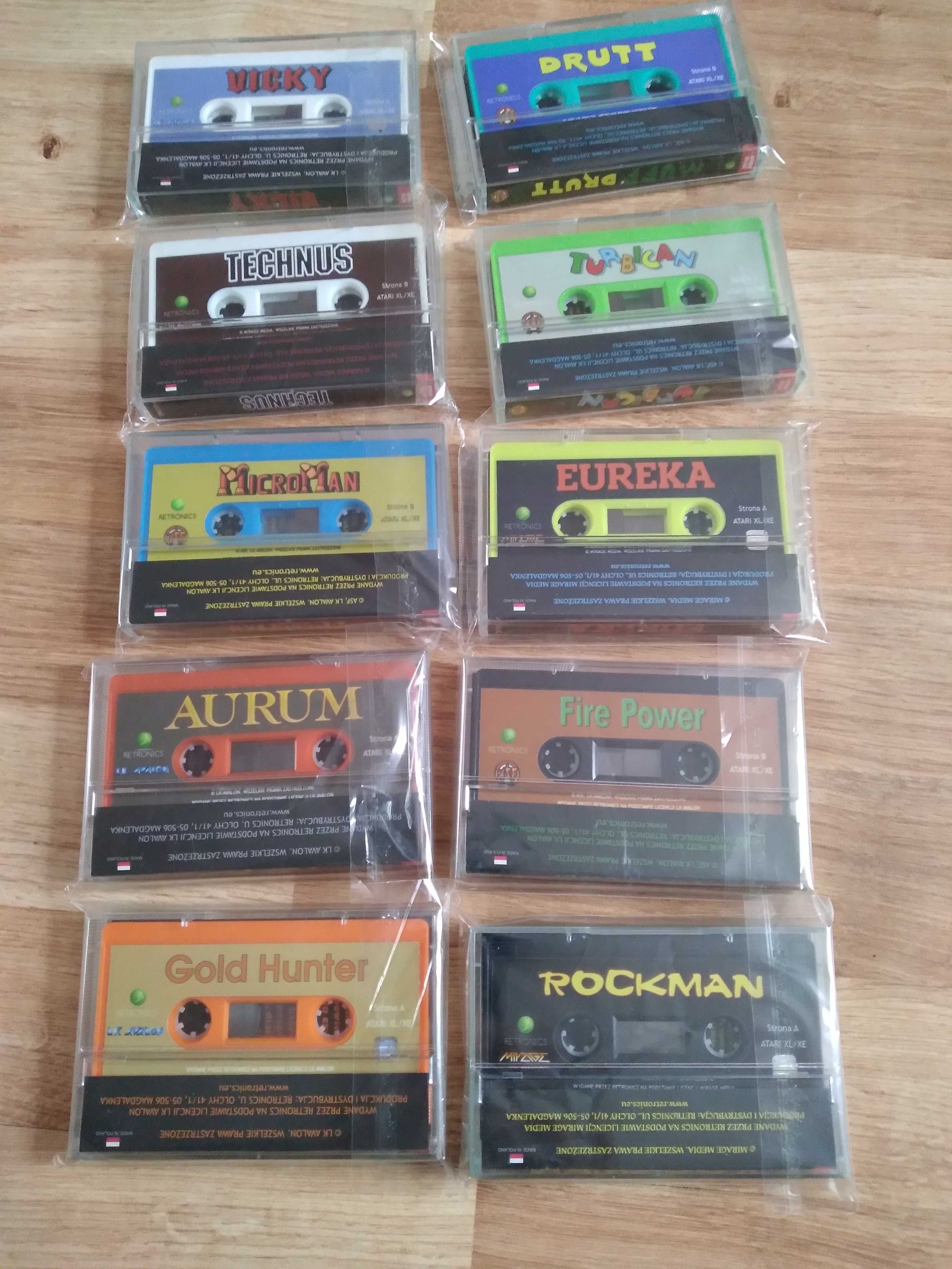 10 Nowych kaset z grami do ATARI xe xl kultowe tytuły zapraszam