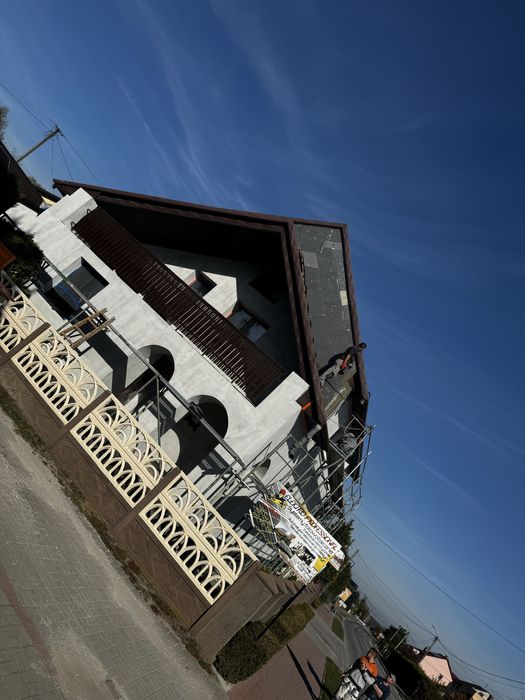 ELEWACJE DOCIEPLENIE na gotowo od190zl/m2-tynk silikonowy styr. grafit