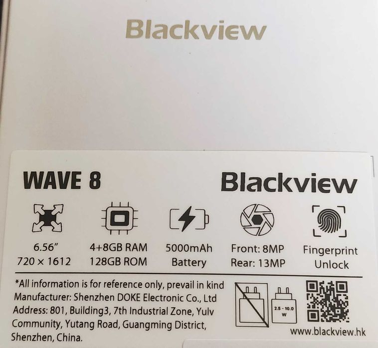 Blackview WAVE 8 Dual Sim 128GB Black 12GB RAM 4GB+8G Blue -NOWY-