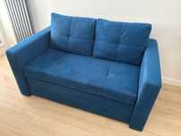 Sofa dwuosobowa Bunio III rozkładana z pojemnikiem (BRW, niebieska)