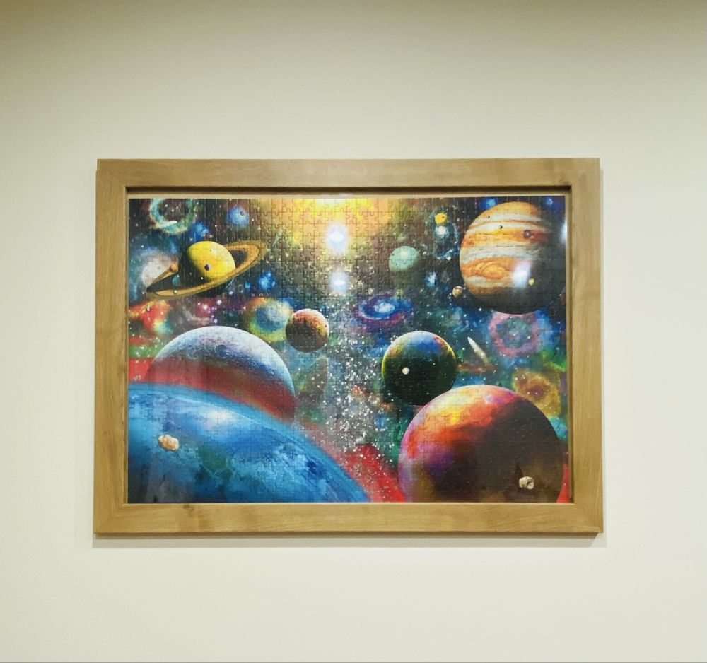 Obraz kosmos puzzle Ikea rama