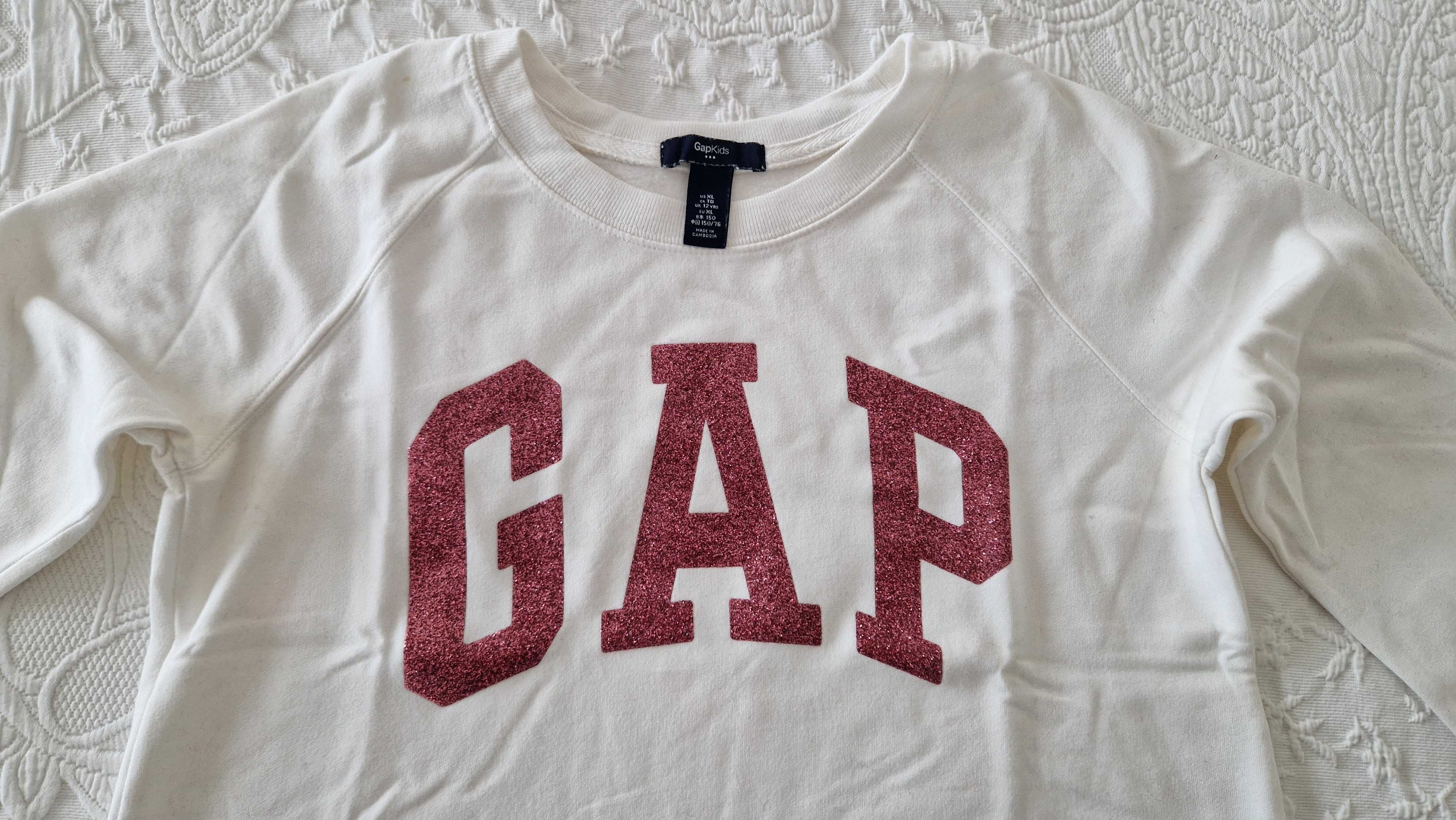 Camisola GAP Kids, branca, tamanho EUR XL, UK 12 years / 12 anos