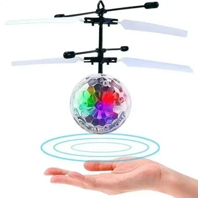 Летающий сенсорный шар мяч вертолет с подсветкой Crystal Ball