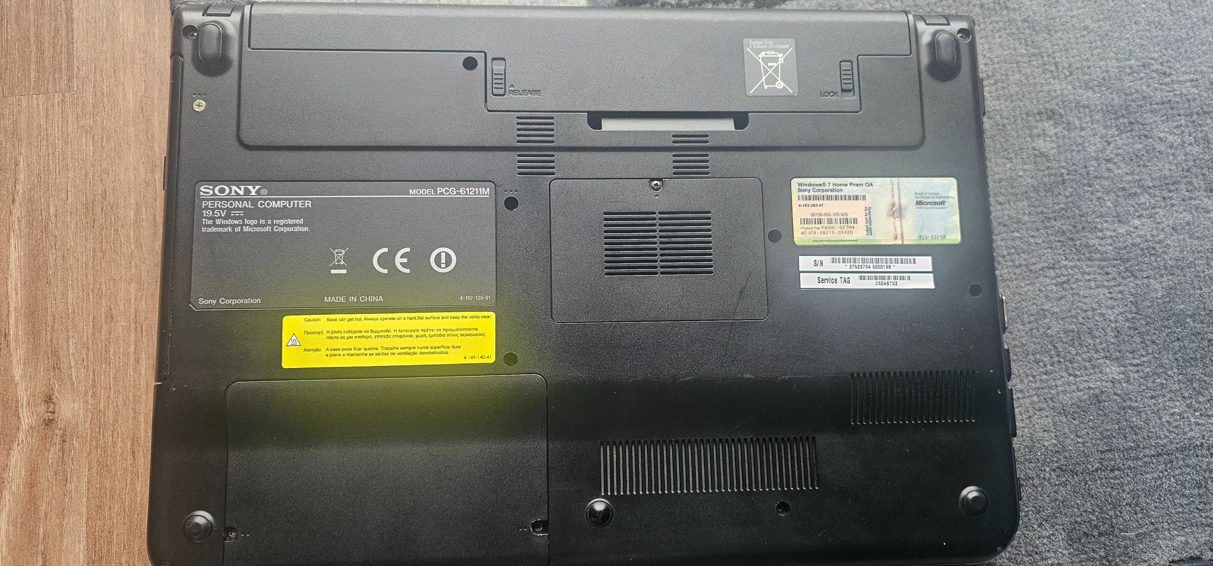 Sony Vaio PGC-61211M 15 (Para peças)