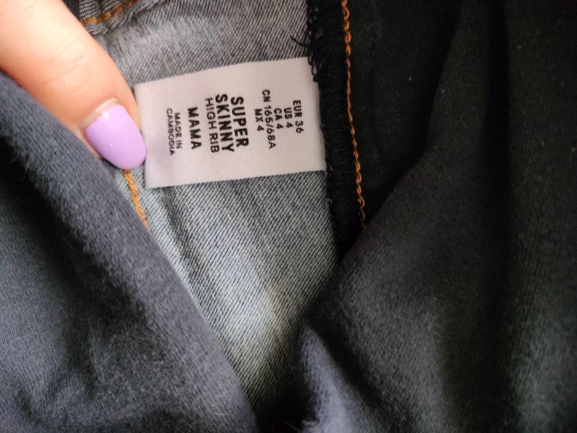 Spodnie jeansy ciążowe h&m r. 36