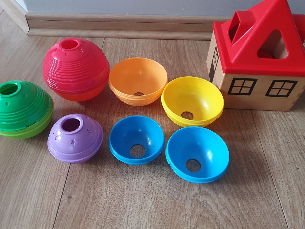 Zabawki kule Fisher price i domek Ikea