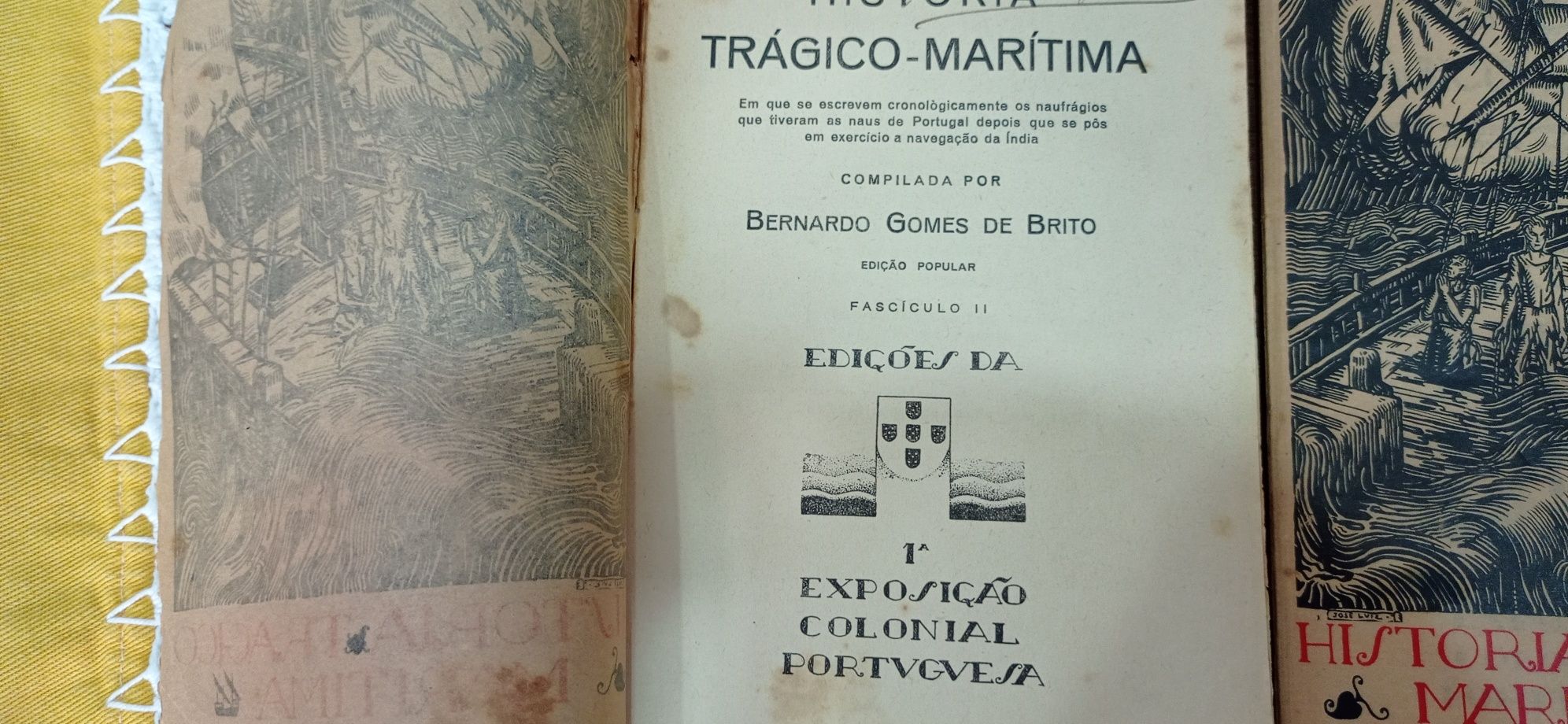 Livro antigo História trágico marítima de 1934