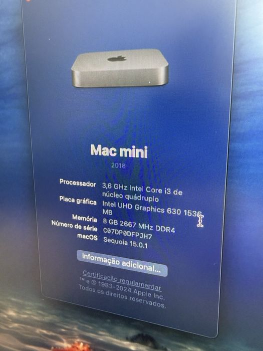 Mac mini i3 8Gb 2018