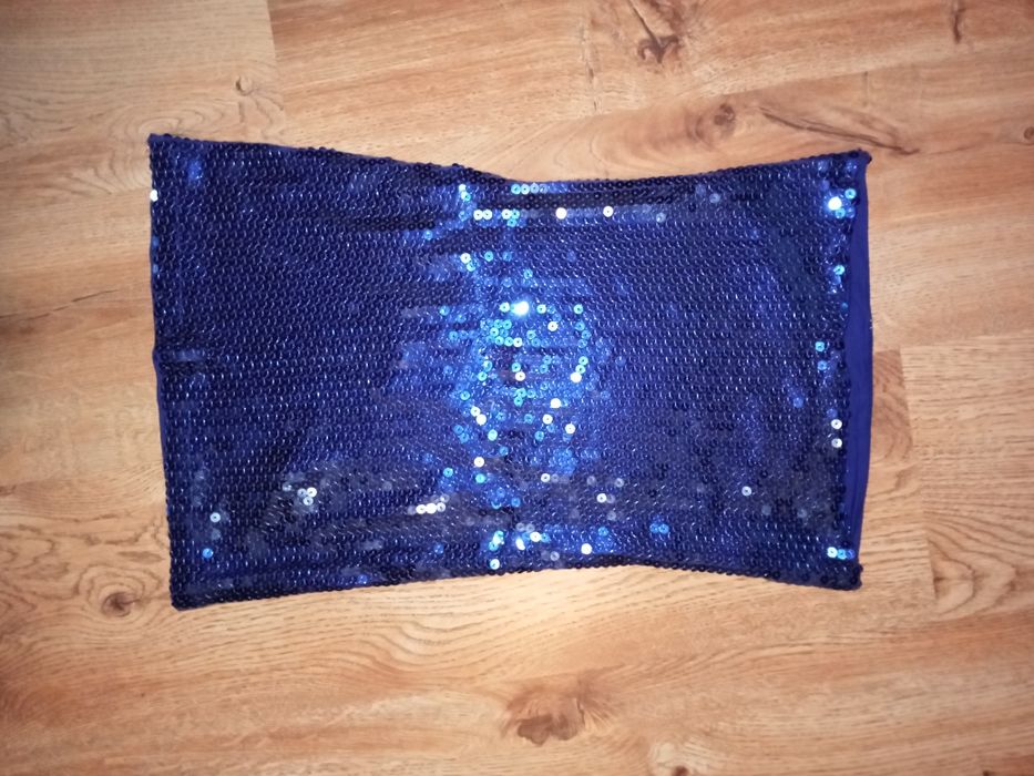 NOWA damska bluzka w cekiny, wieczorowa odkryte ramiona.