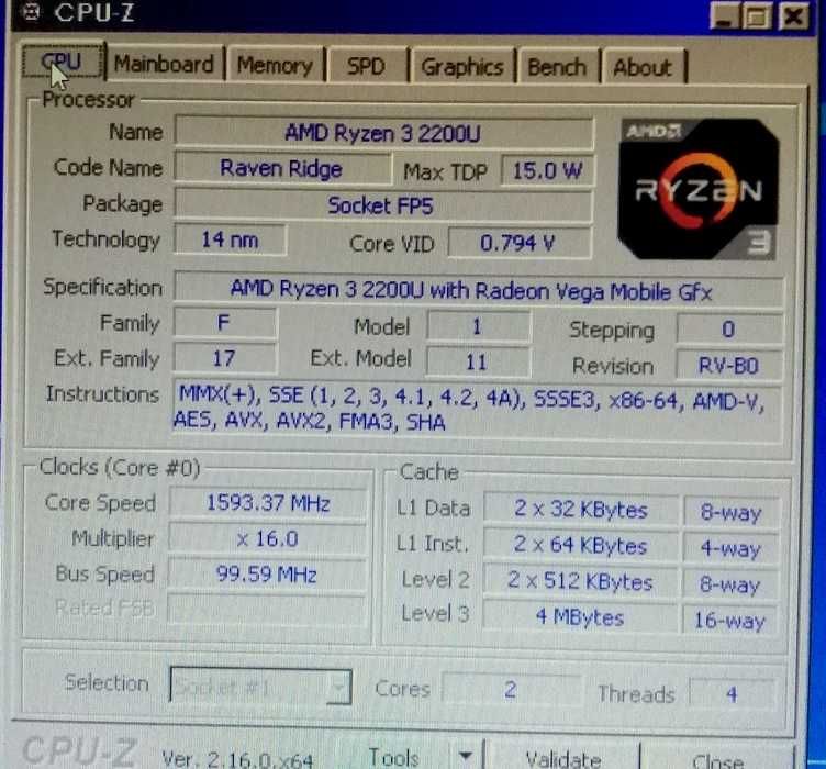 Ноутбук — HP 15-DB — R 2200U / DDR4 8 / SSD 128 + HDD 750 — 2019 год