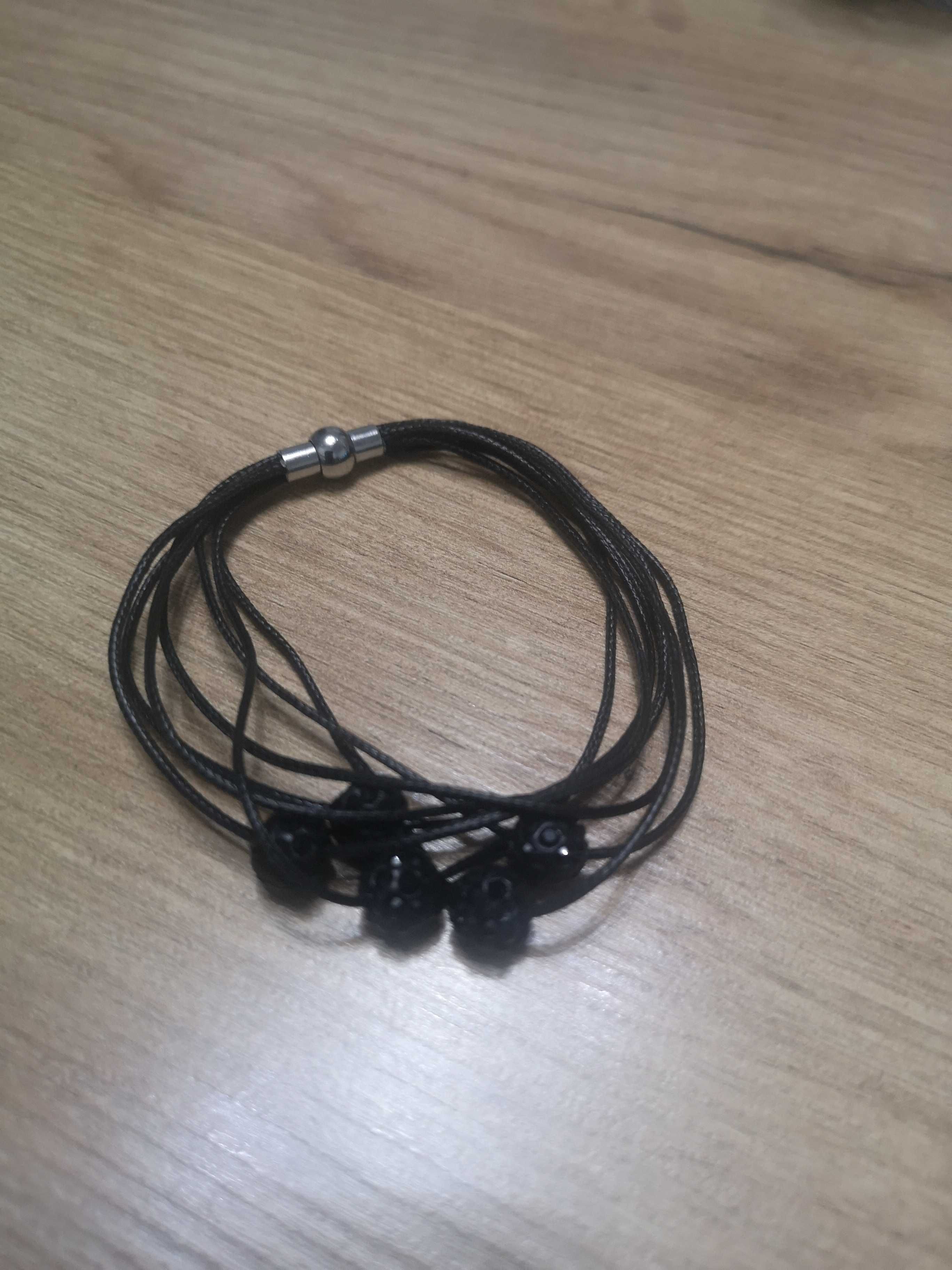 Bransoletka z czarnymi kulkami Shamballa
