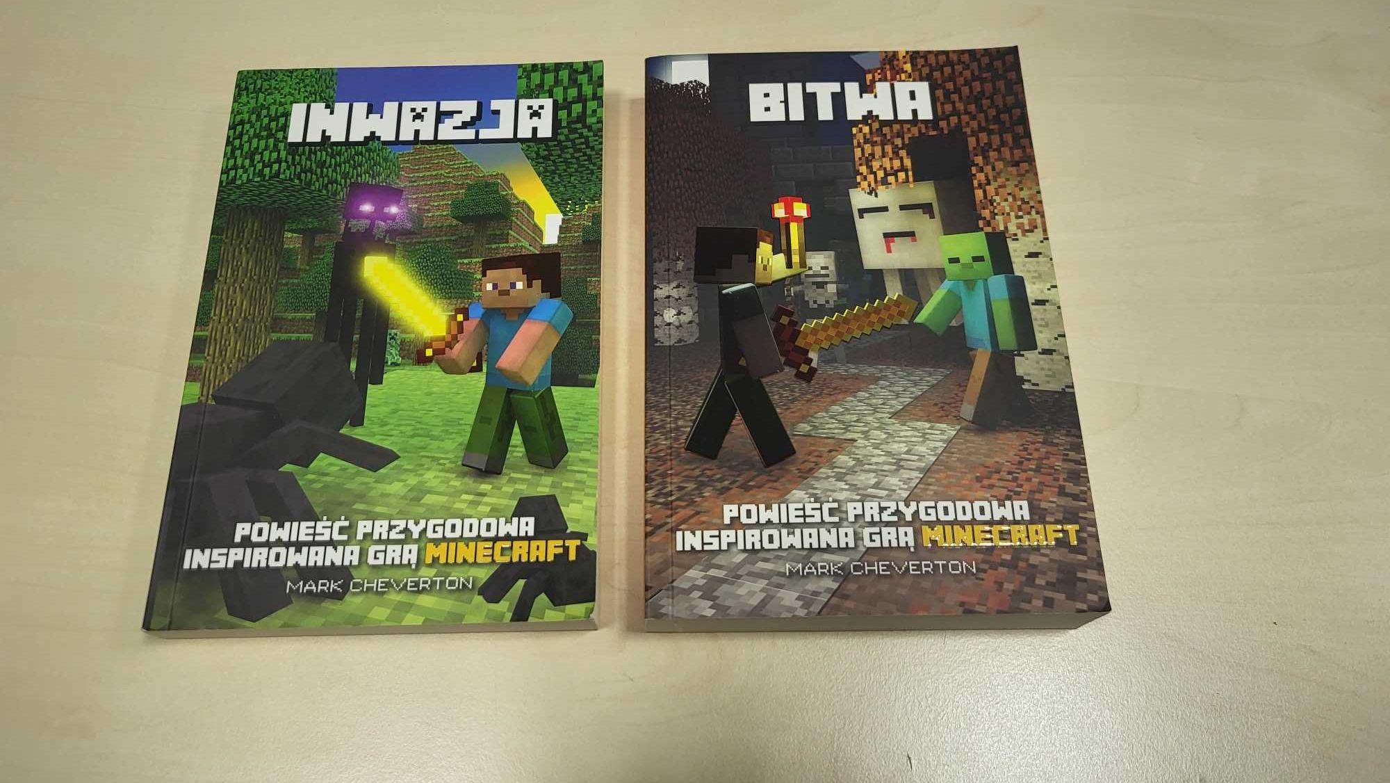 książki Minecraft Inwazja i Minecraft Bitwa z serii Gameknight999