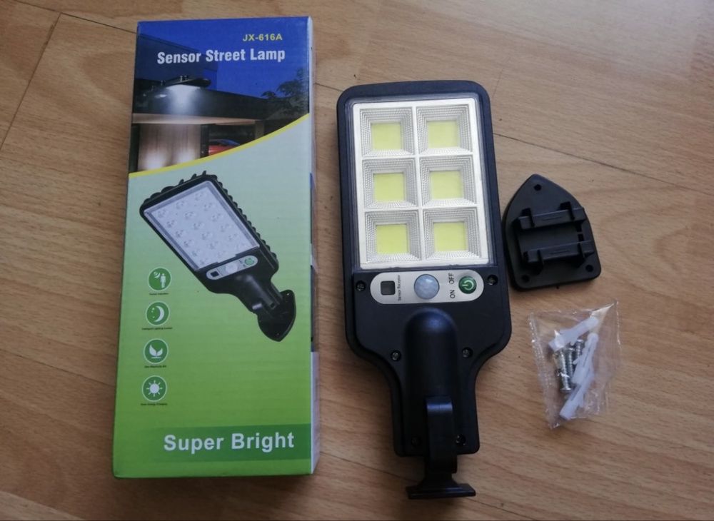 Lampa solarna uliczna ogrodowa led czujnik zmierzchu solar ruchu