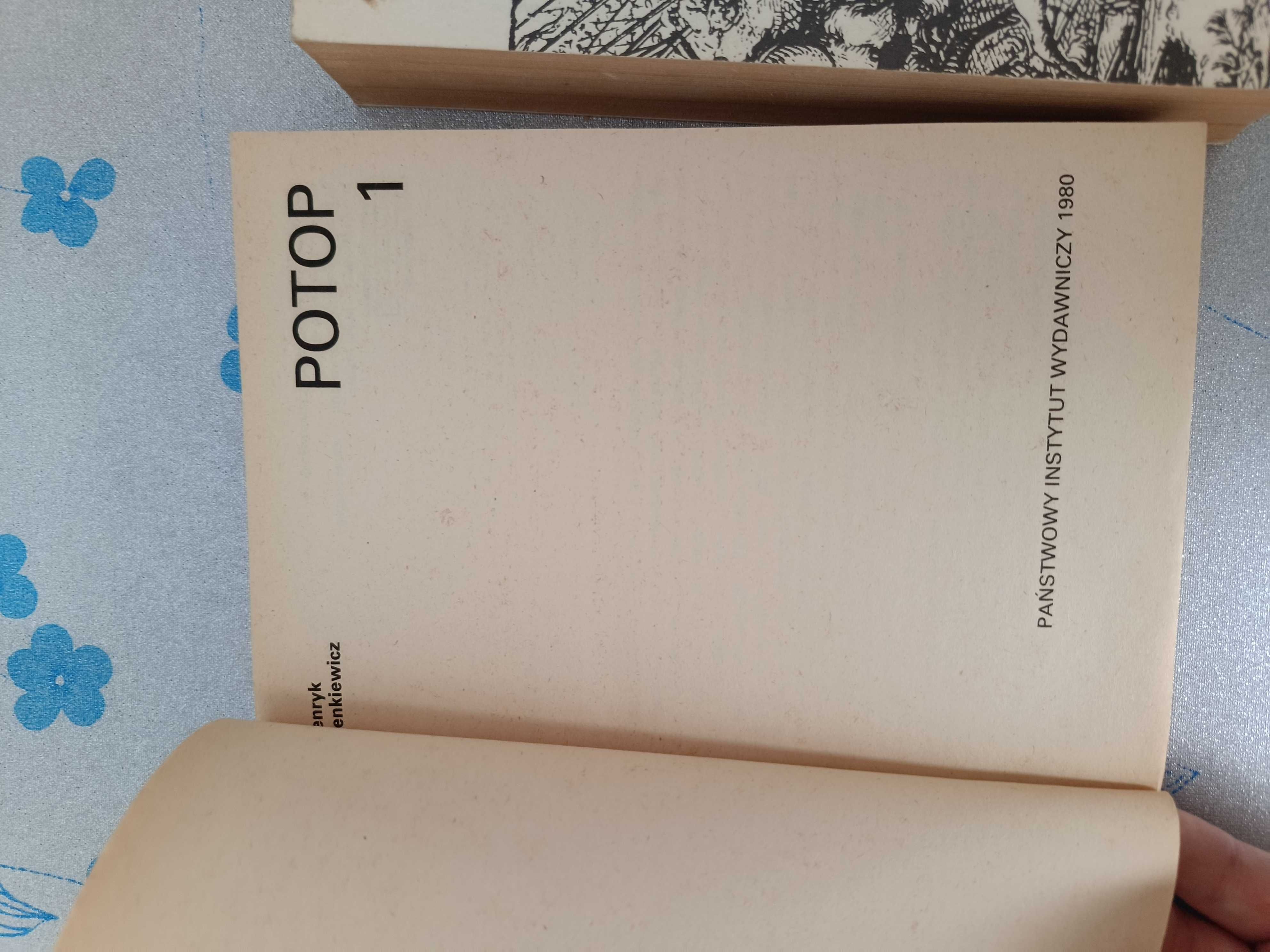 Ksiażka Potop Henryk Sienkiewicz 3 tomy PIW 1980 rok