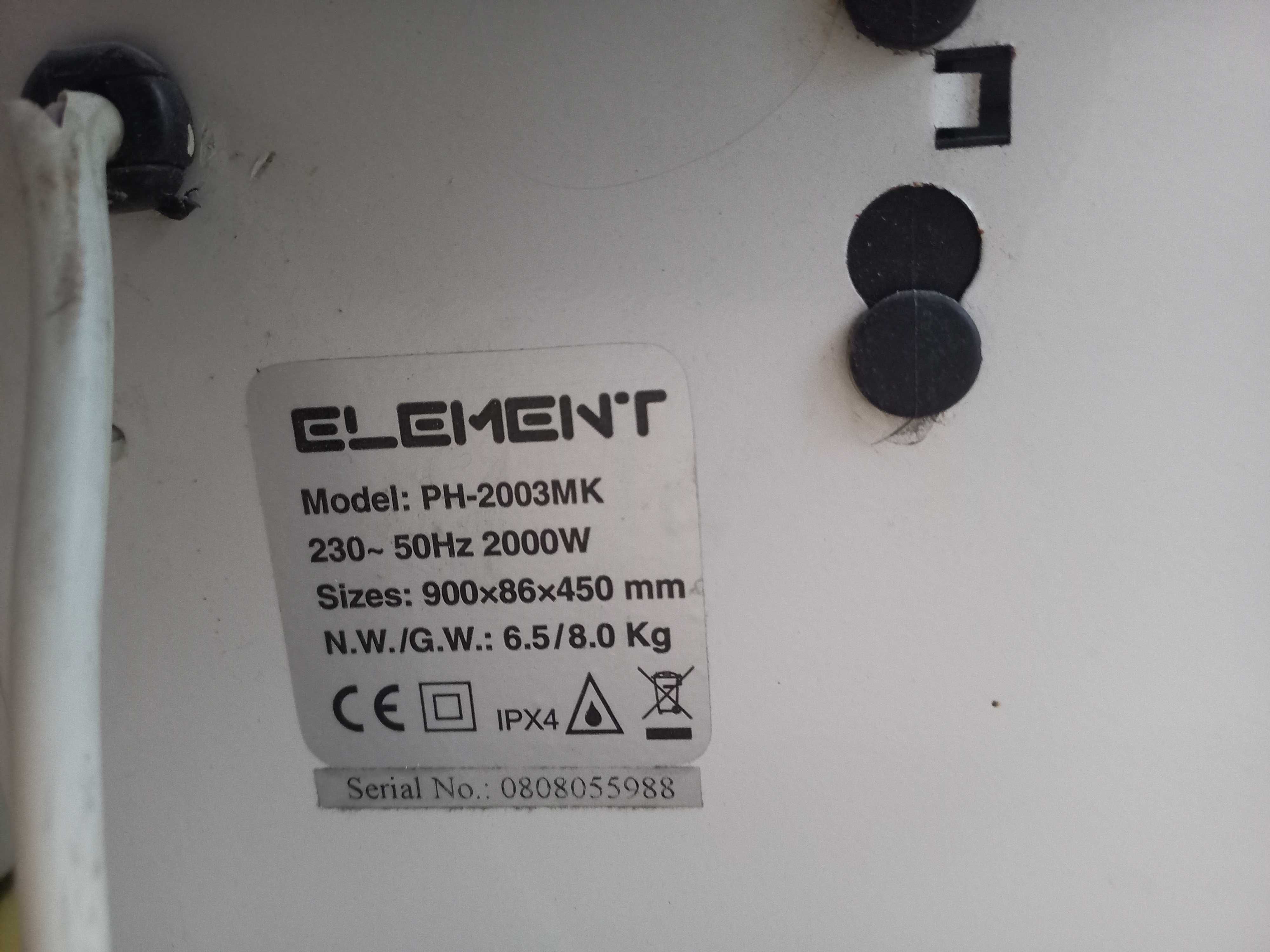 Конвектор Element PH-2003MK, обогреватель легко обогреет 20м.кв.