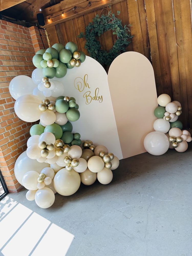 Ścianka balonowa girlanda balony chrzest Komunia wesele