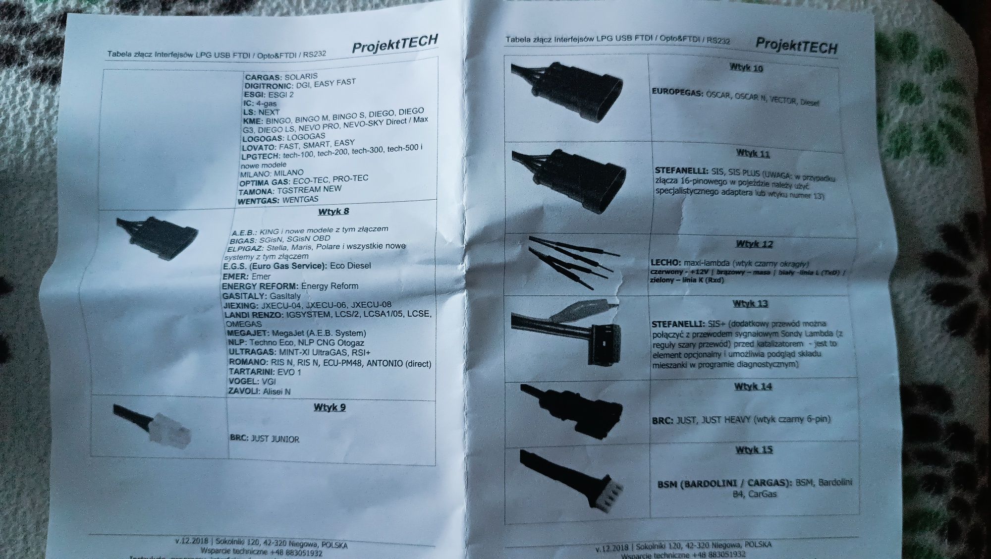 Kabel LPG ProjektTECH diagnostyka