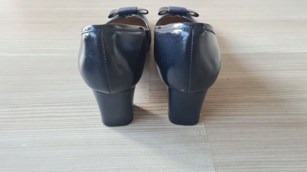 Buty r.37 + torebka kopertówka - granat