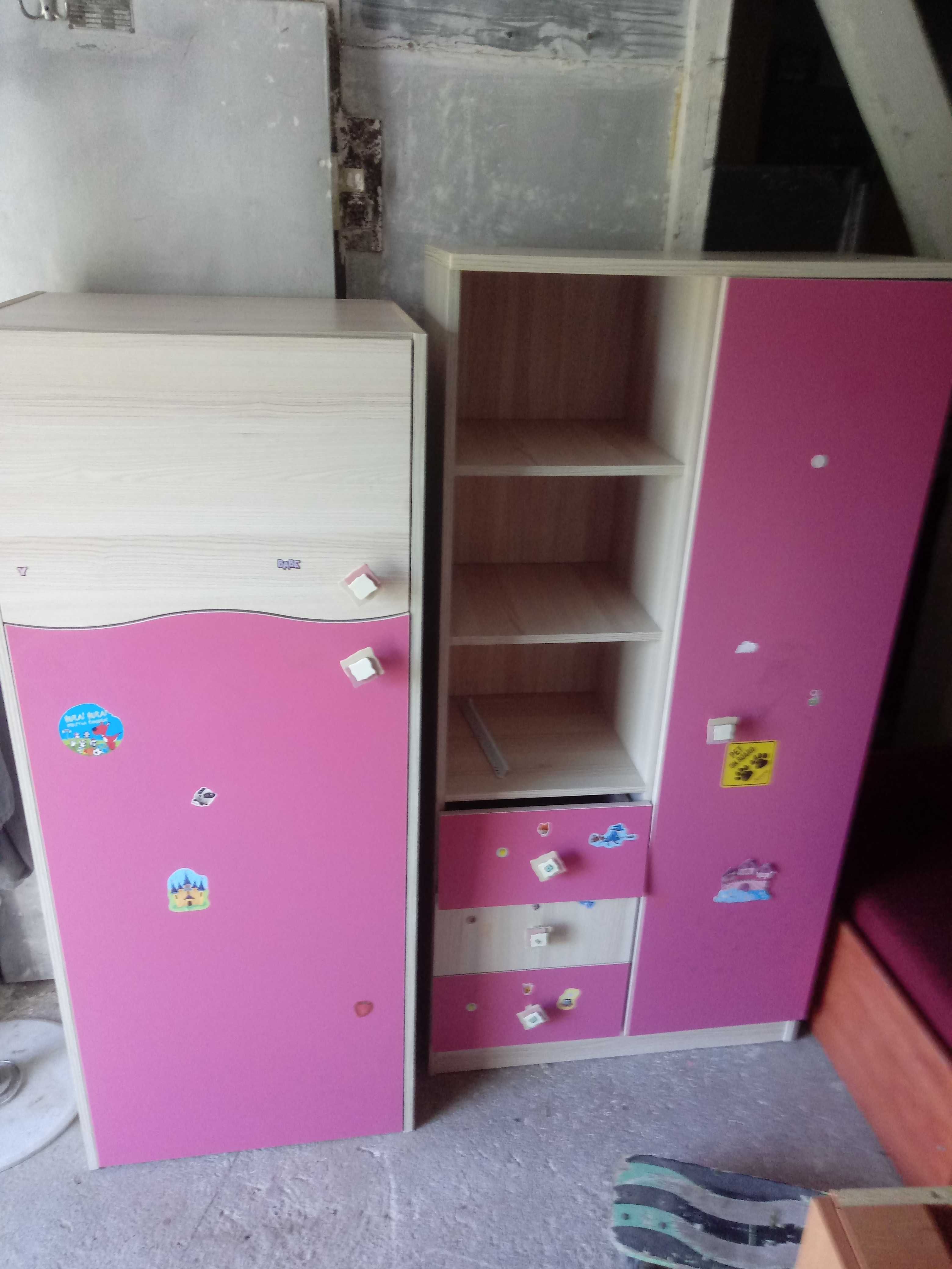 meble-szafa  + komoda dla dziewczynki-stan db