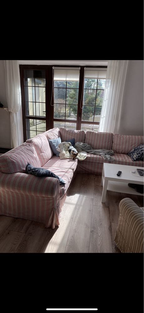 Kompletny Pokrowiec sofa narożna ikea