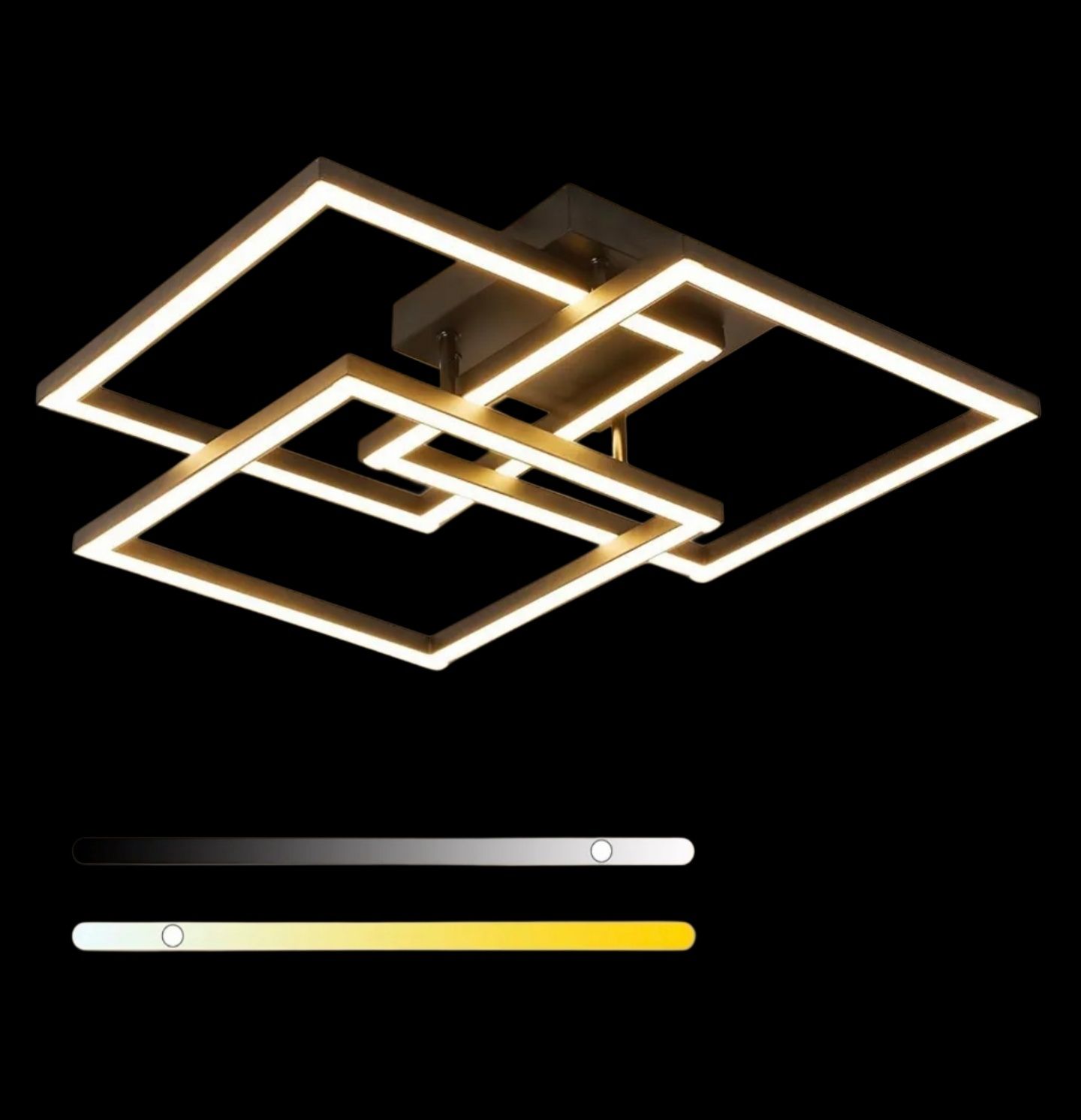 Candeiro triplo quadrado led