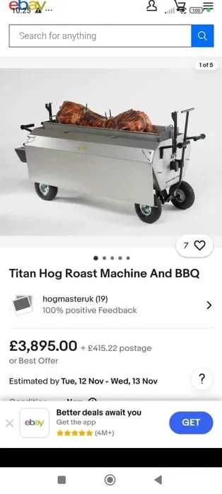 Máquina de assar porco