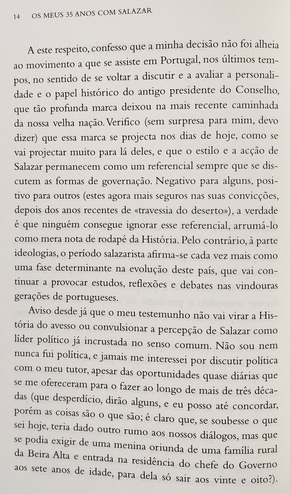 Os Meus 35 Anos com Salazar