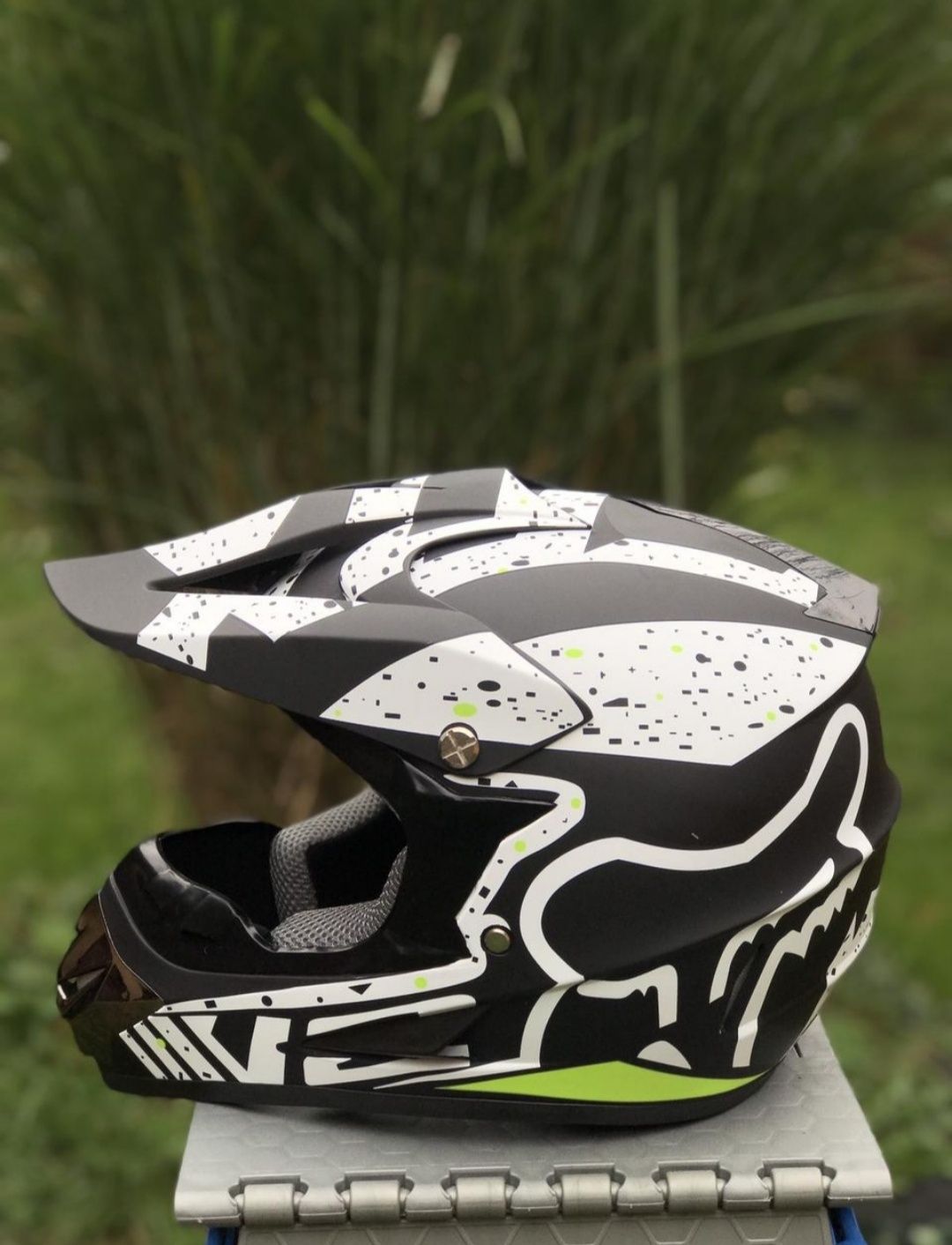 Мото шлем Rock Star /мото шлем/эндуро шлем + очки
