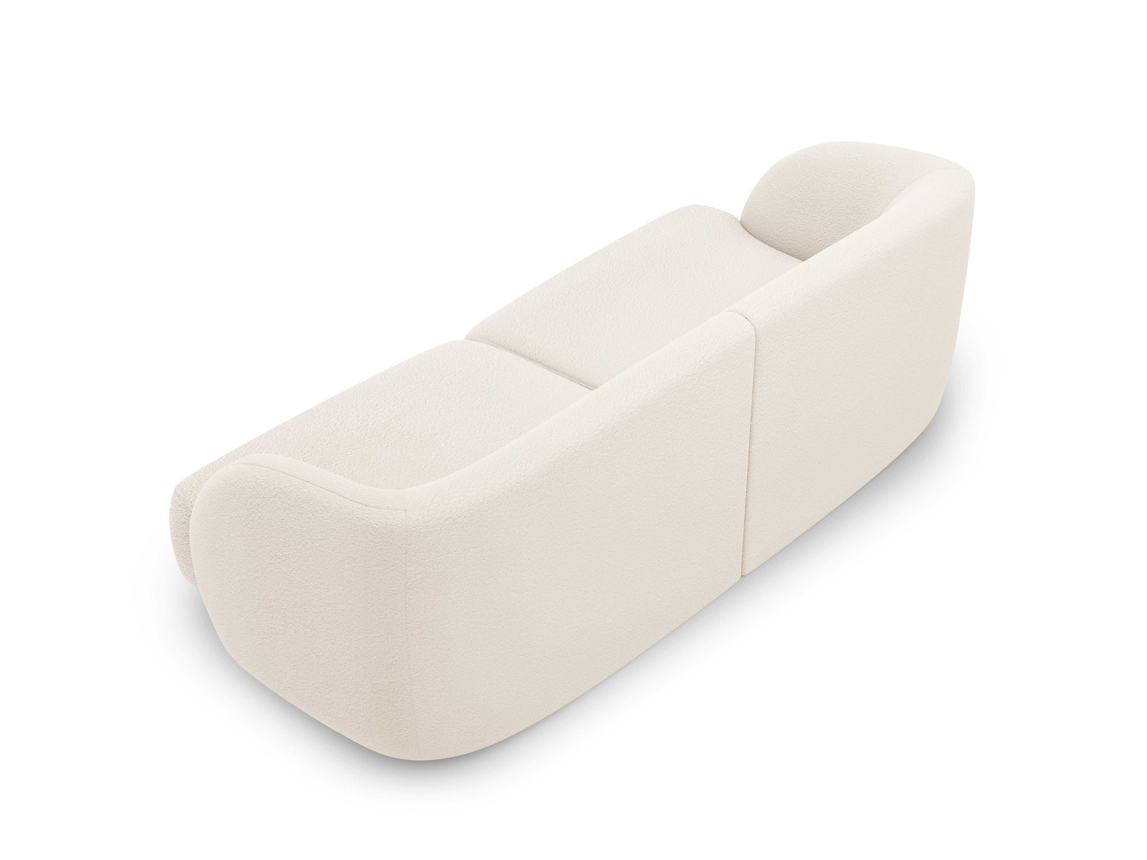 Sofa w tkaninie boucle 2-osobowa MILEY beżowy - poekspozycyjna