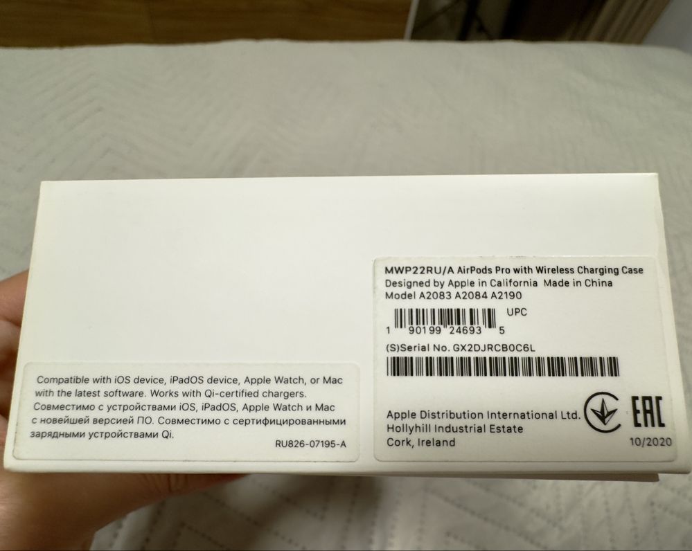Наушники AirPods Pro A2083 A2084 A2190 оригинал