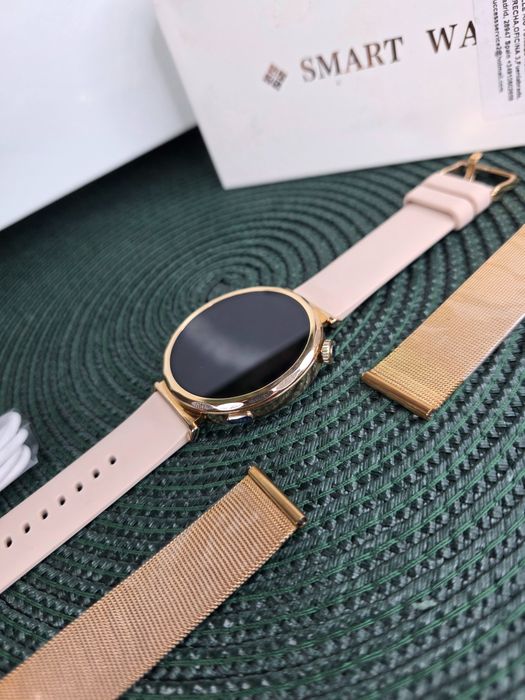 Złoty Smartwatch Damski LIGE 8gen Połączenia Bluetooth 2 paski NOWY