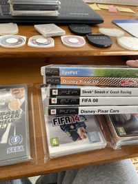 Jogos PSP + caixas para jogos FIFA Grand Turismo Football manager