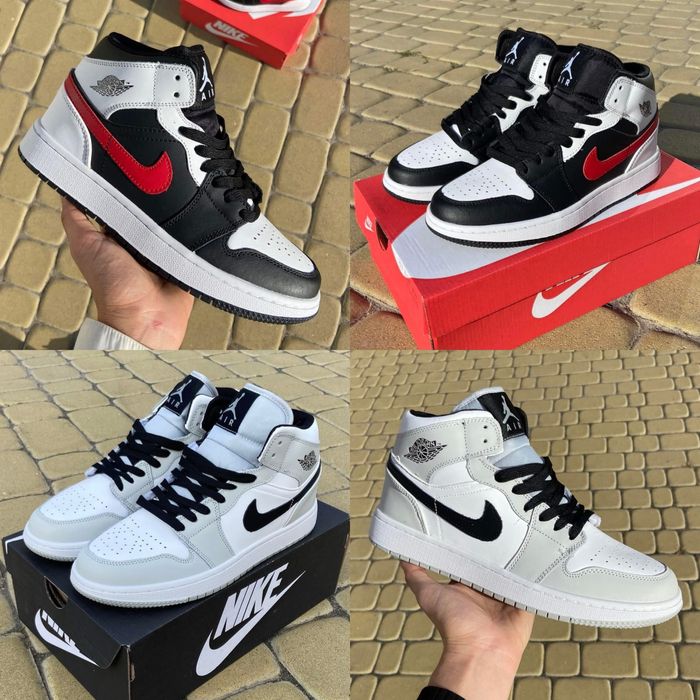 Кеди Nike Jordan сірі,чорно-білі