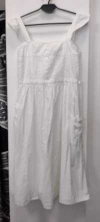 Sukienka biała 100 % Cotton letnia r. 34