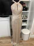 piękna dopasowana okazjonalna sukienka dress wesele cekiny maxi M/38