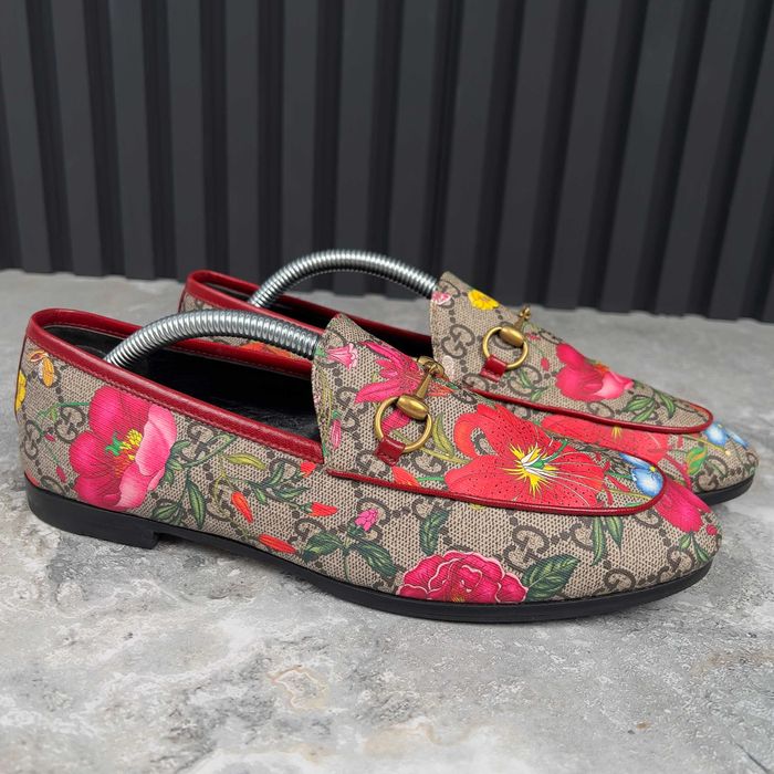 Gucci jordaan floral loafer supreme жіночі лофери туфлі оригінал 38 EU